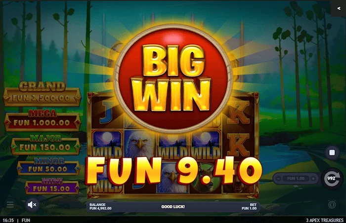 3 Apex Treasures - Grande vitória no Hold & Win